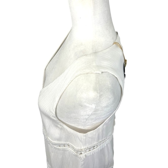 Show Me Your Mumu White Sleeveless Deep V Neck Dress - See Measurements - Picture 10 of 13